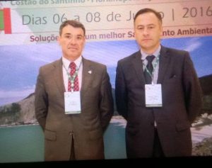 Paulo Ramísio, presidente da APESB - Associação Portuguesa de Engenharia Sanitária e Ambiental, e Francisco Taveiras, presidente da APRH - Associação Portuguesa dos Recursos Hídricos