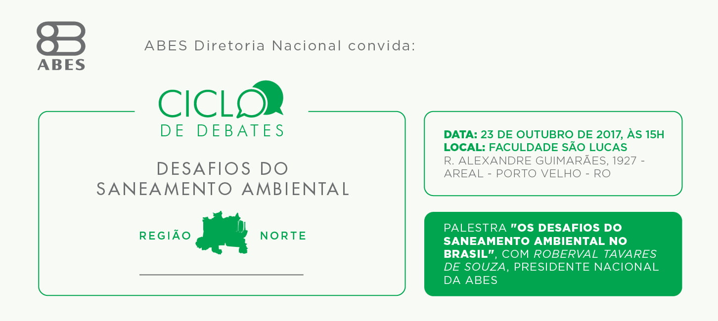 Desafios do Saneamento Ambiental: Porto Velho, em Rondônia, receberá ciclo  de debates dia 23 de outubro - ABES