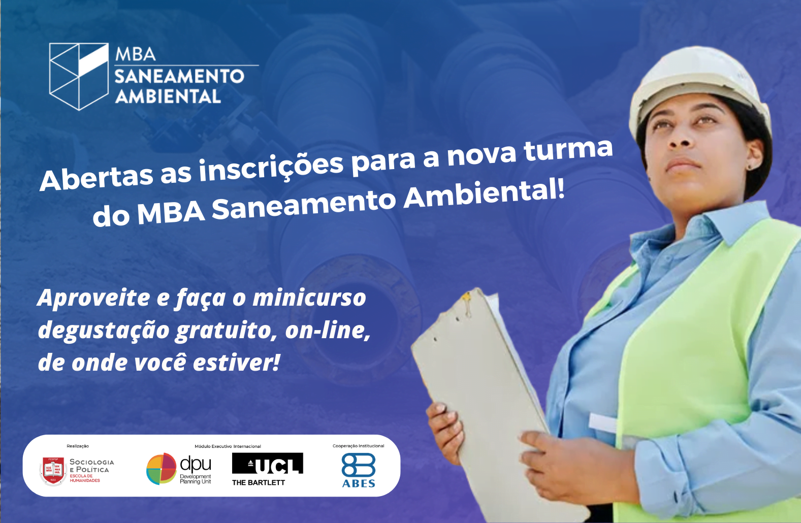 MBA Saneamento ambiental: faça o minicurso degustação gratuito, online, de  onde você estiver! - ABES